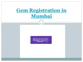 Gem registration in mumbai