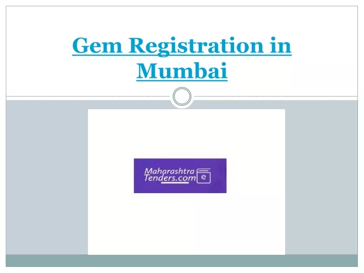 gem registration in mumbai