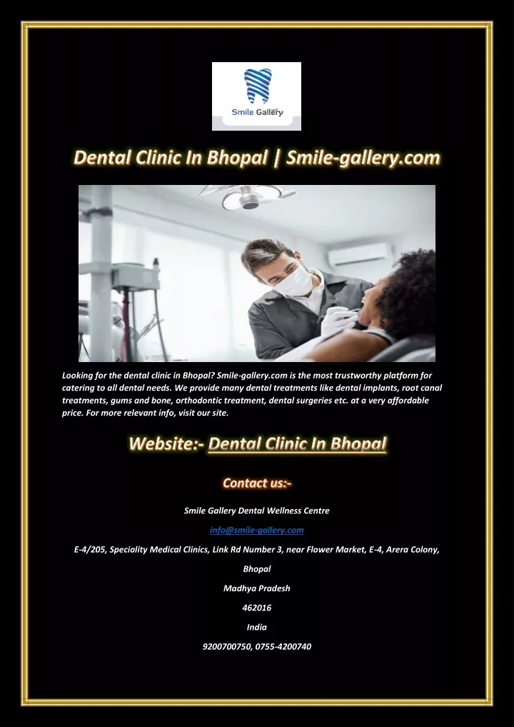 looking for the dental clinic in bhopal smile