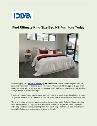 Find Ultimate King Size Bed NZ Furniture Today - Idiya