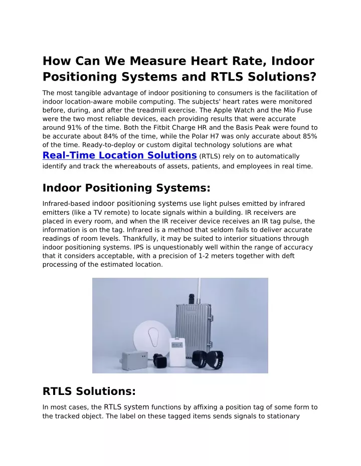how can we measure heart rate indoor positioning