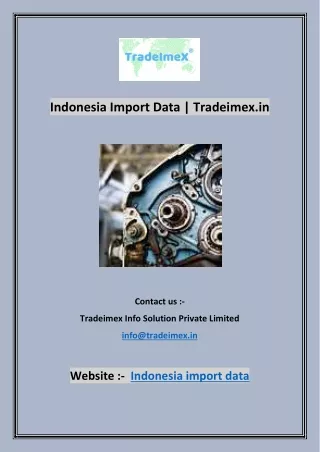 Indonesia Import Data | Tradeimex.in