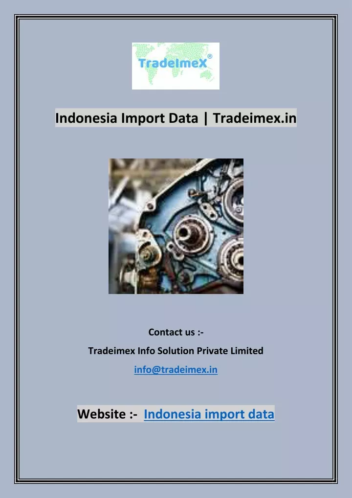 indonesia import data tradeimex in