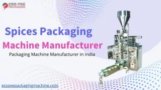 Spices Packaging Machine Manufacturer