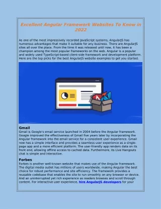 Excellent Angular Framework Websites To Know in 2022