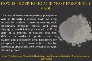 how is phosphoric acid most frequently made