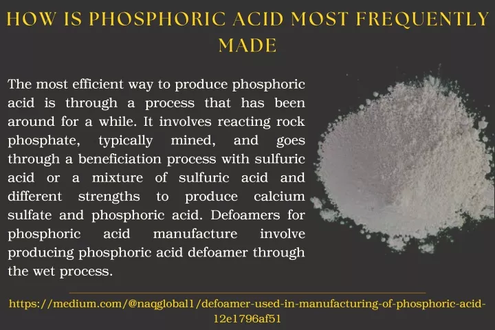 how is phosphoric acid most frequently made