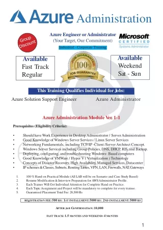 Azure Administrator Online JOB Internship (Guaranteed Job with 100 Work Exposer and Experience) (1)