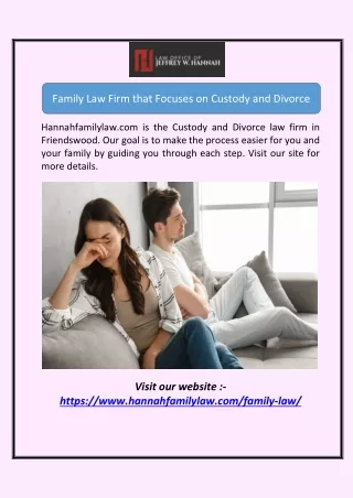 family law firm that focuses on custody