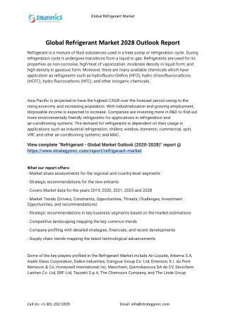 global refrigerant market