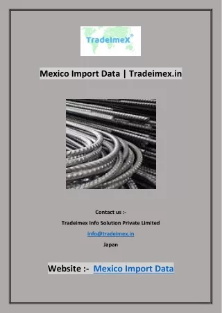 Mexico Import Data | Tradeimex.in