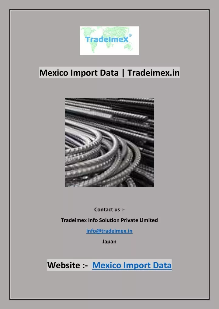 mexico import data tradeimex in