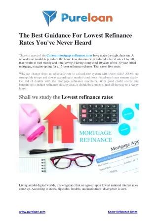 the-best-guidance-for-lowest-refinance-rates-you've-never-heard