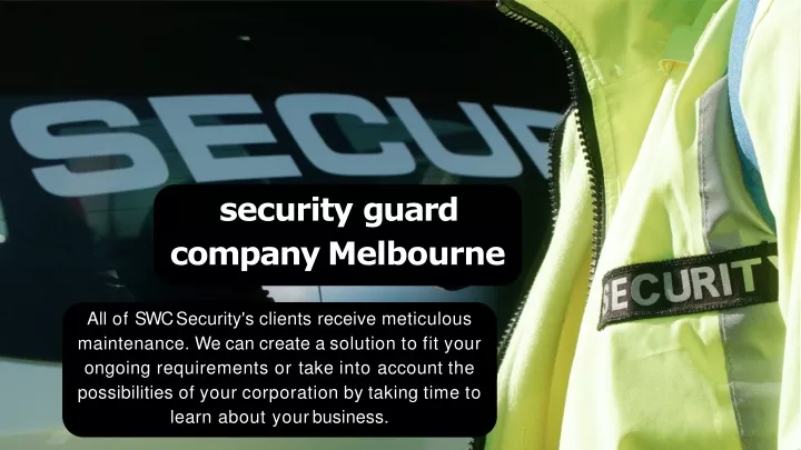 security guard company melbourne