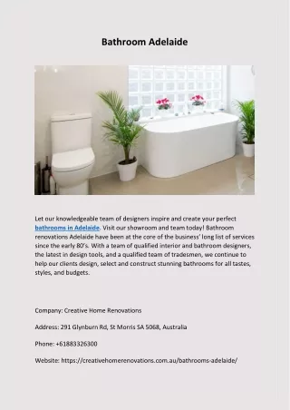 bathroom adelaide