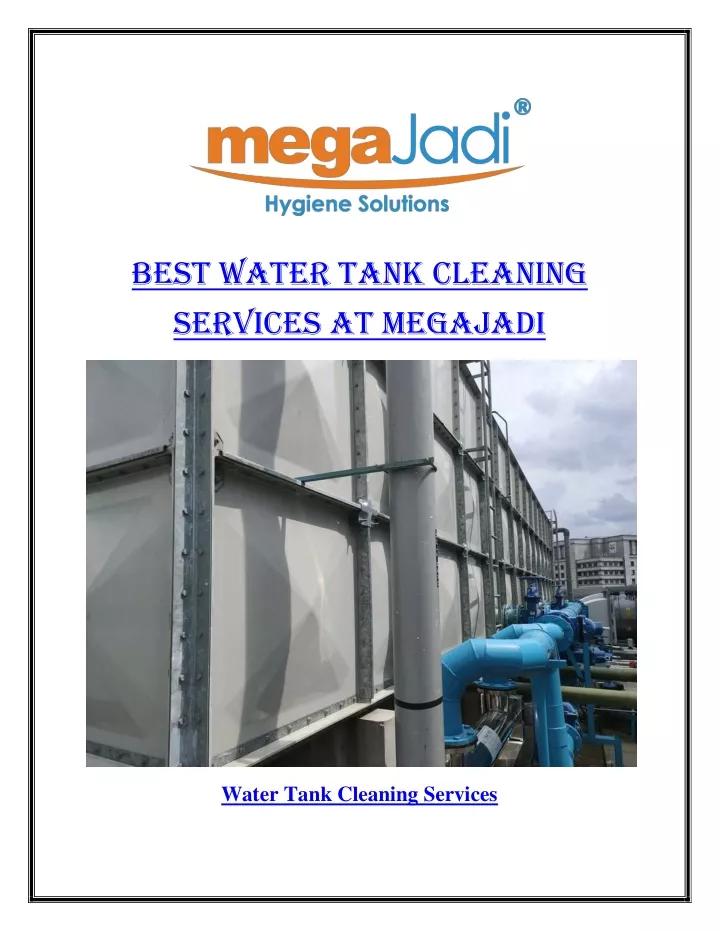 best water tank cleaning services at megajadi