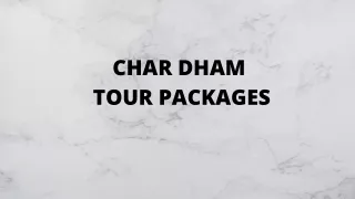 char dham tour packages