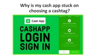why is my cash app stuck on choosing a cashtag