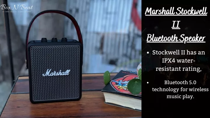 marshall stockwell ii bluetooth speaker ipx4