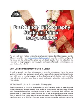 Best Candid Photography Studio in Jaipur – Surya Studioz