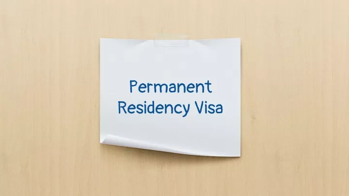 permanent residency visa