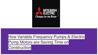 how variable frequency pumps electric pump motors