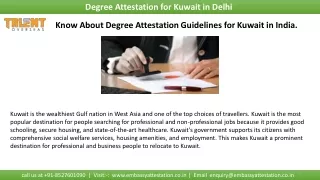 degree attestation for kuwait in delhi
