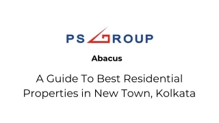 a guide to best residential properties in new town kolkata