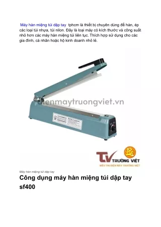 Máy hàn miệng túi dập tay