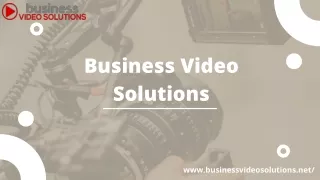 Business Video | Videos For Companies