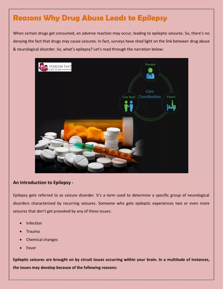 PPT - Reasons Why Drug Abuse Leads to Epilepsy PowerPoint Presentation ...