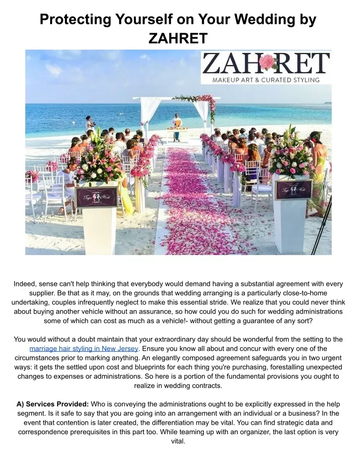 protecting yourself on your wedding by zahret