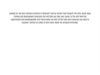 looking for the best software institute