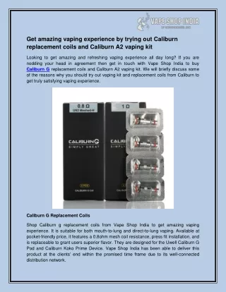 get amazing vaping experience by trying