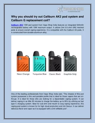 why you should try out caliburn ak2 pod system