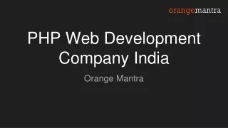 php web development company india