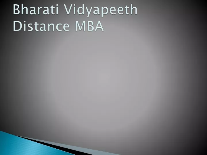 bharati vidyapeeth distance mba