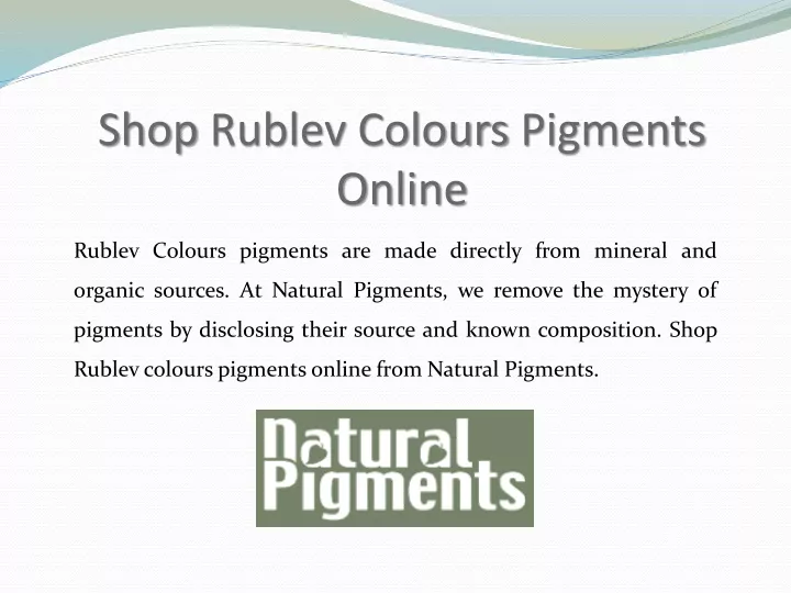 shop rublev colours pigments online