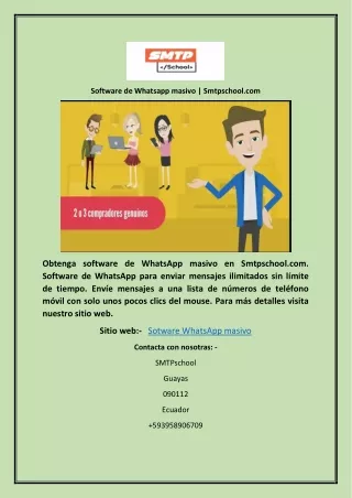 Software de Whatsapp masivo | Smtpschool.com