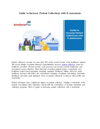 guide to increase patient collections with