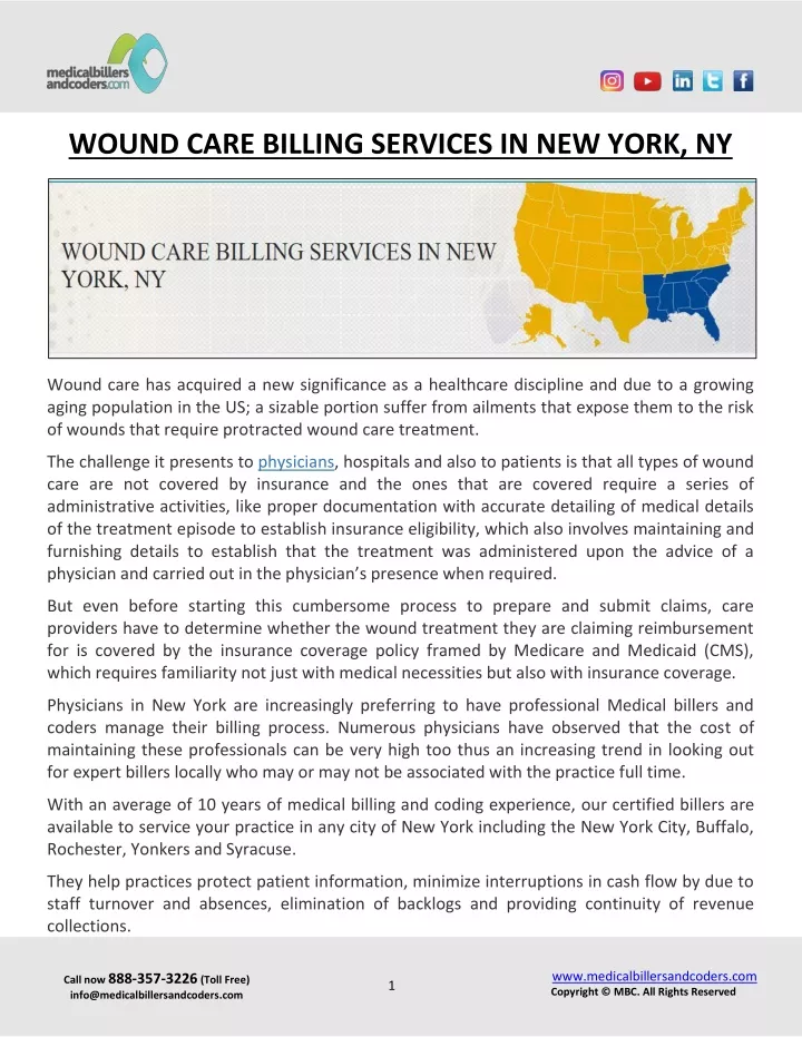 wound care billing services in new york ny