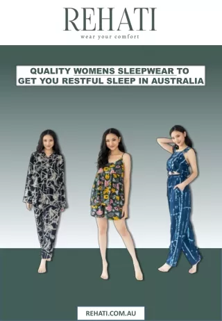 Quality Womens Sleepwear to Get You Restful Sleep in Australia