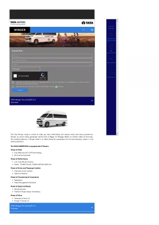 tata winger tourist staff 12 s tata winger