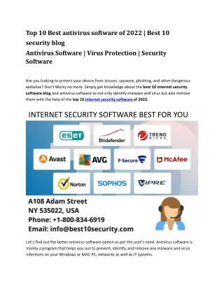 top 10 best antivirus software of 2022 best