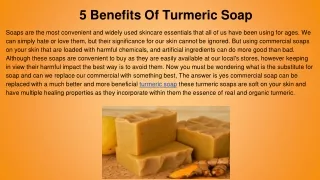 5 benefits of turmeric soap