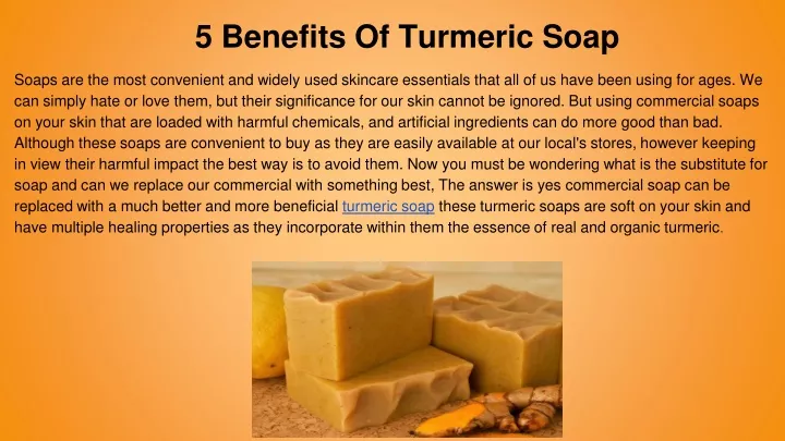 5 benefits of turmeric soap