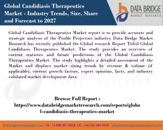 global candidiasis therapeutics market industry