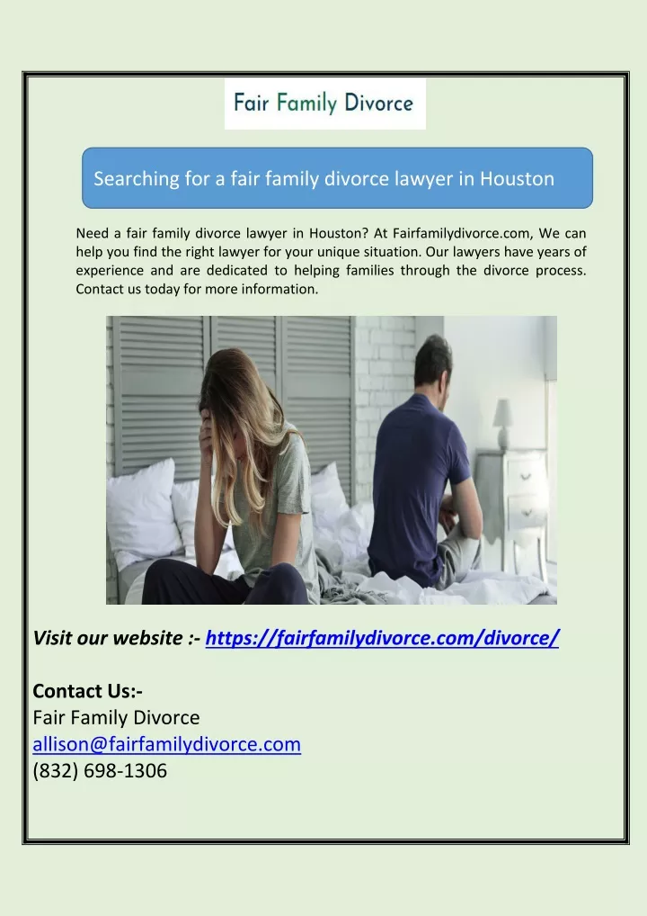 searching for a fair family divorce lawyer
