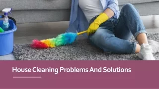 House Cleaning Problems And Solutions