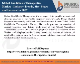 global candidiasis therapeutics market industry